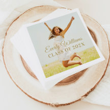 Elegantes Gold Script Custom 2025 Abschluss Foto