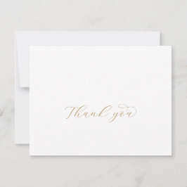 Elegantes Gold Script Dankeschön Card Dankeskarte