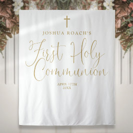 Elegantes Gold Script Hintergrund Wandteppich