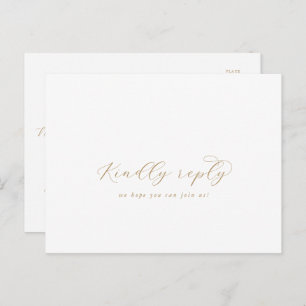 Elegantes Gold Script Menü Auswahl UAWG Postkarte