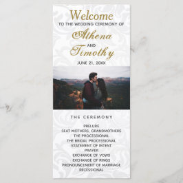 Elegantes Gold Script Personal Foto Wedding Progra Programm