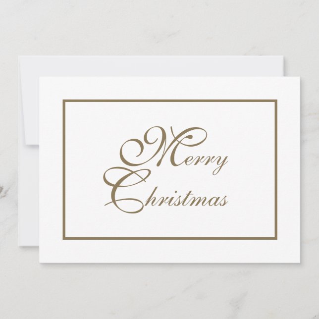 Elegantes Gold Script Personalisiert Weihnachten (Vorderseite)
