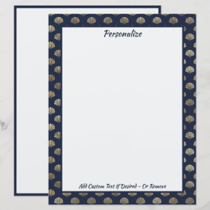 Elegantes Gold Seashells Ocean Beach Thema