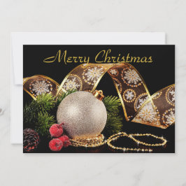 Elegantes Gold Silver Black Xmas Weihnachten Gruß