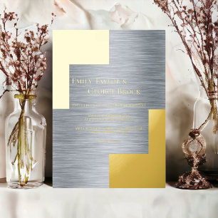 Elegantes Gold Silver Classy Luxus Moderne Hochzei Folieneinladung