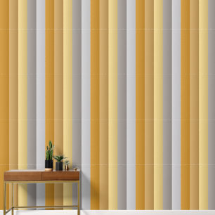 Elegantes Gold Silver Gray Panel Streifenmuster Tapete