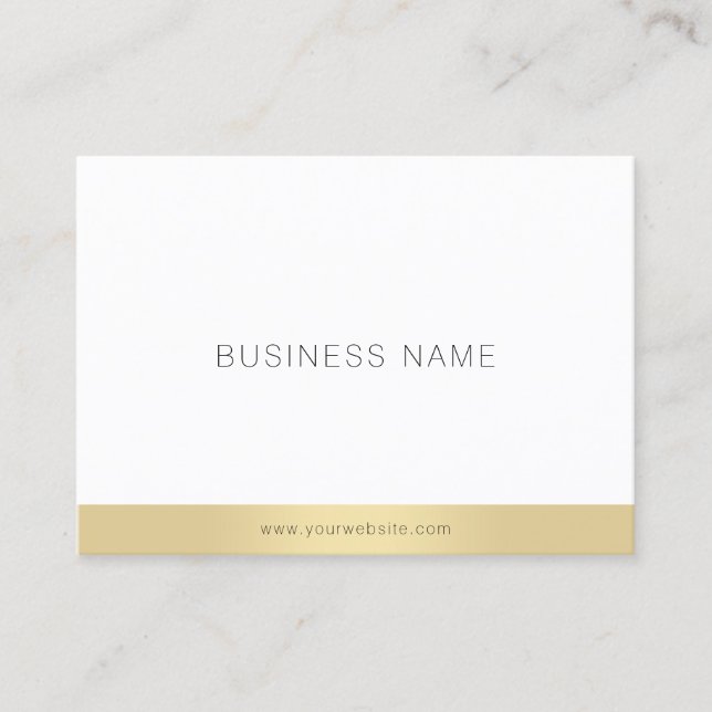 Elegantes Gold Simple Design Template Beruflich Visitenkarte (Vorderseite)