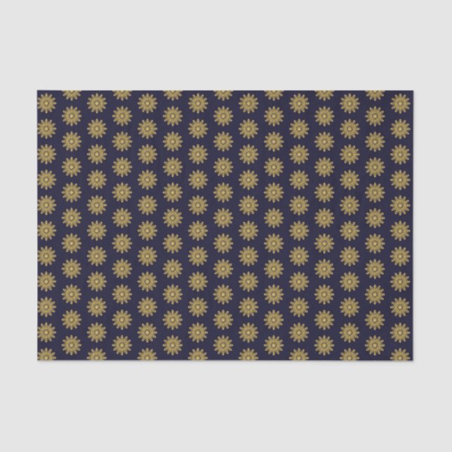 Elegantes Gold Snowflake Holiday Tissue Seidenpapier (Vorderseite)