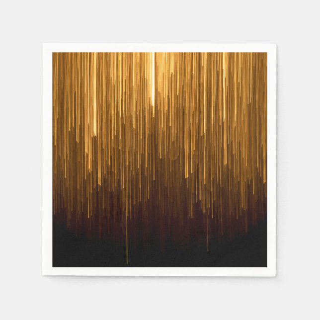 Elegantes Gold Sternexplosion Paper Napkin Serviette (Vorderseite)