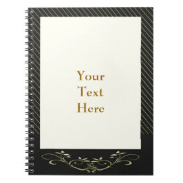 Elegantes Gold Stripes-HochzeitsNotebook Notizblock