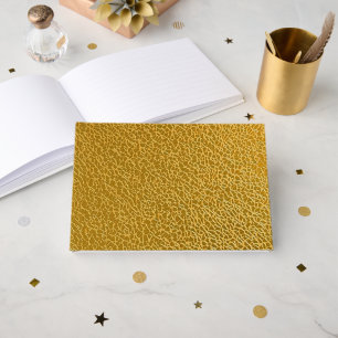 Elegantes Gold Texture 9" x 6" Gästebuch