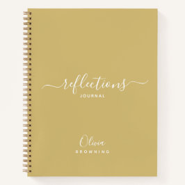Elegantes Gold Tone Reflections Journal Notizbuch