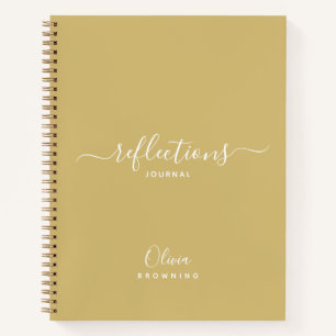 Elegantes Gold Tone Reflections Journal Notizbuch
