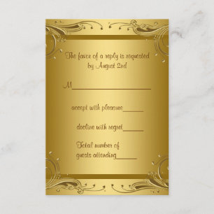 Elegantes Gold-UAWG RSVP Karte