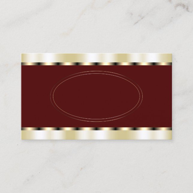 Elegantes Gold und Burgund farbig Beruflich Visitenkarte (Vorderseite)