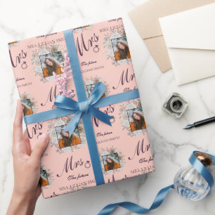 Elegantes Gold und die Zukunft Frau Brautparty Geschenkpapier