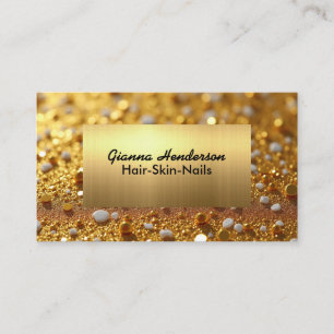 Elegantes Gold und Goldglitter Visitenkarte