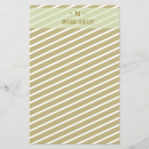 Elegantes Gold- und Grau-Monogramm I Minimalistisc Briefpapier