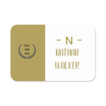 Elegantes Gold- und Grau-Monogramm I Minimalistisc