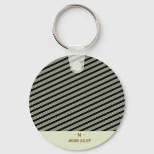 Elegantes Gold- und Grau-Monogramm I Minimalistisc Schlüsselanhänger