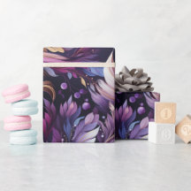 Elegantes Gold und Lila botanisches Blumenfestival