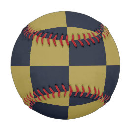 Elegantes Gold- und Navy-Blue-Checkered-Muster Baseball