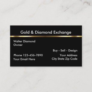 Elegantes Gold- und Schmuckgeschäft Visitenkarte