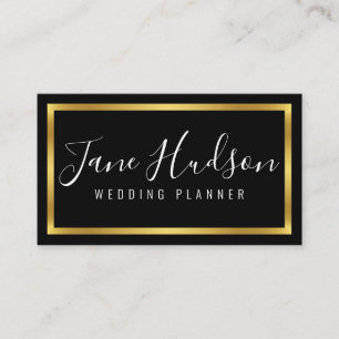 Elegantes Gold und Schwarz Einfach Minimalistisch  Visitenkarte