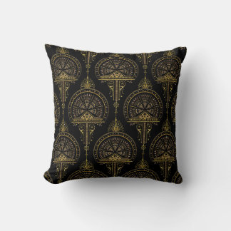 Elegantes Gold- und Schwarz-Kissen Kissen