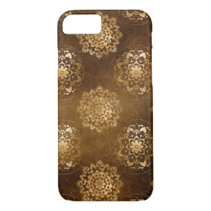 Elegantes Gold und schwarze Folien-Inder-Mandala Case-Mate iPhone Hülle