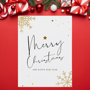 Elegantes Gold und schwarze Weihnachten Postkarte