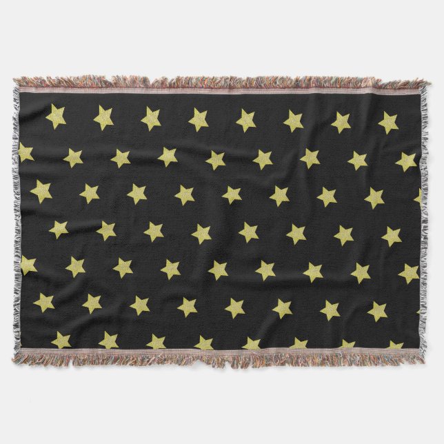 Elegantes Gold- und Sternmuster  Decke (Vorderseite)