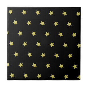 Elegantes Gold- und Sternmuster Fliese