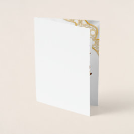 Elegantes Gold- und Weiß-Luxus-Abschlussdesign Folienkarte