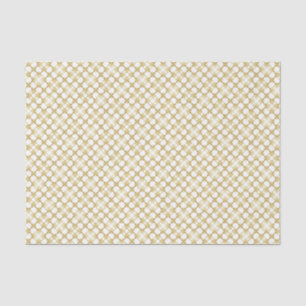 Elegantes Gold und Weiße Fülle auf Weiß Seidenpapier