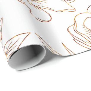 Elegantes Gold und White Wedding Wrapping Paper Geschenkpapier