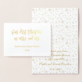Elegantes Gold Unser erstes Weihnachtsfest Folienkarte
