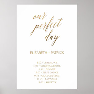 Elegantes Gold Unser perfekter Tag Poster
