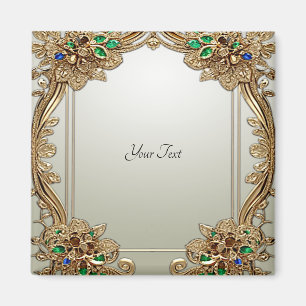 Elegantes Gold Verziert Magnet
