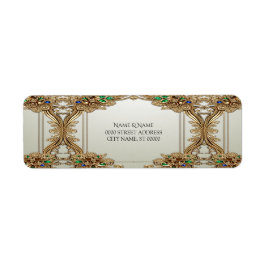 Elegantes Gold Verzierte Rücksendeadresse