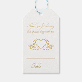 Elegantes Gold Vielen Dank Herzenslust-Party-Escor Geschenkanhänger