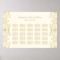 Elegantes Gold Vintager Glamour Hochzeitssitze