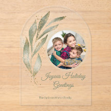 Elegantes Gold Watercolor Botanisches Foto