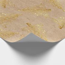 Elegantes Gold-Weihnachtsbaummuster