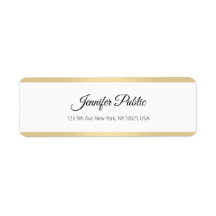 Elegantes Gold Weißer Chic Handschrift Text einfac