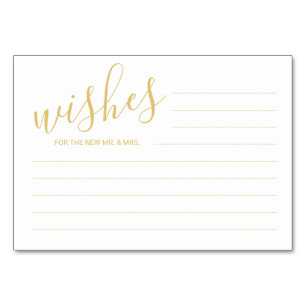 Elegantes Gold&White, das Advice&Wishes Karten