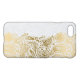 Elegantes Gold & White Floral Paisley Lace iPhone Hülle (Rückseite (Horizontal))