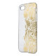Elegantes Gold & White Floral Paisley Lace iPhone Hülle (Hinten Links)
