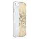 Elegantes Gold & White Floral Paisley Lace iPhone Hülle (Hinten rechts)