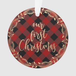 Elegantes Gold zu unseren ersten Weihnachten als M Ornament